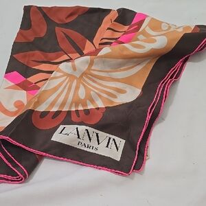 Lanvin Vintage Silk Scarf Made In France